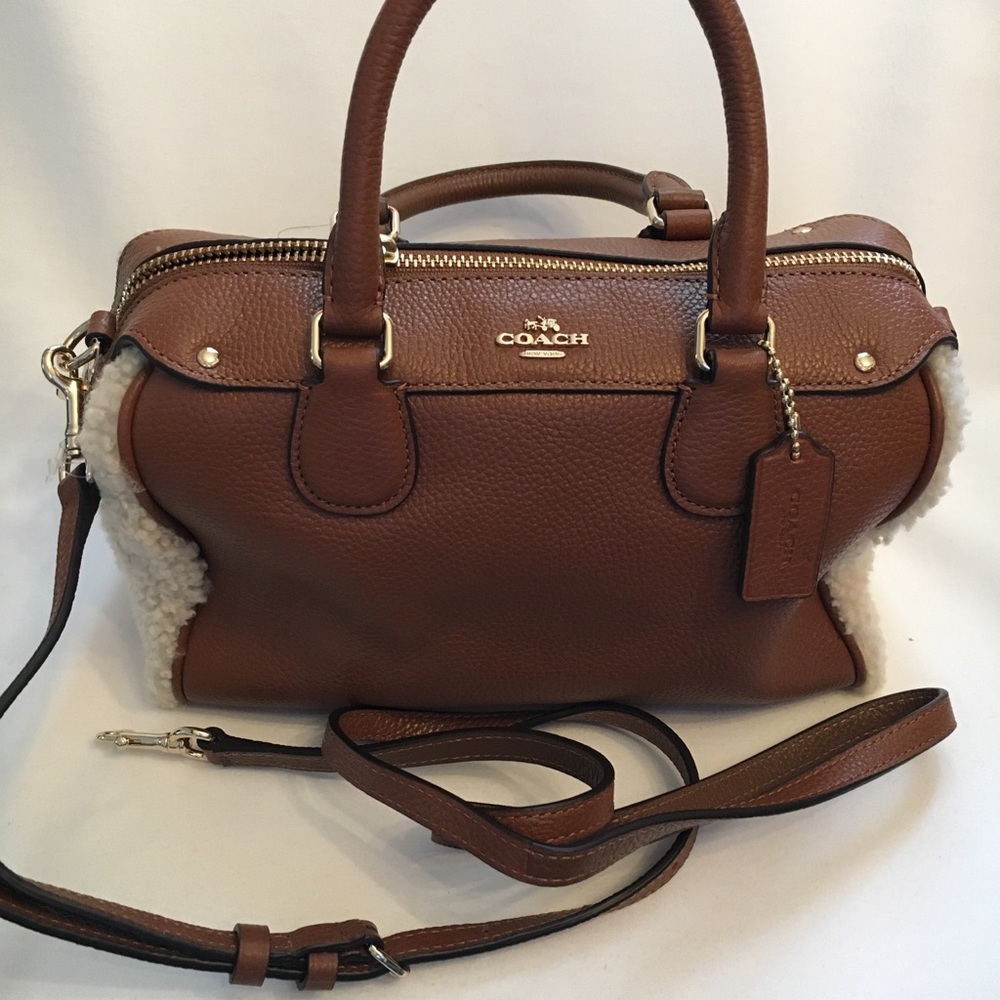 FLASH SALE!!! NWT Coach Pebble Lthr Satchel -Brown